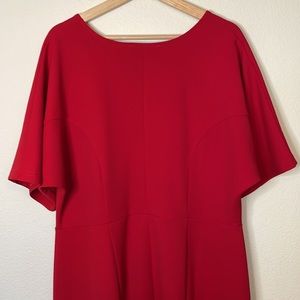 Get holiday ready in this Red Knit Dress Size 14